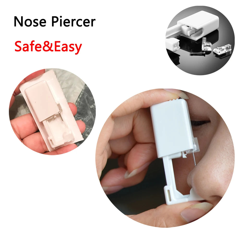 1PC Disposable Safe Sterile Piercing Unit For Nose Studs Flower Style Piercing Gun Piercer Tool Machine Body Piercing Jewelry