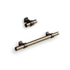 Brushed Bronze "Bond" T-Bar Dual Finish Knob and Pulls Euro • Knobs