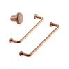 Brushed Copper "Lounge" Cabinet Knob and Wire Drawer Pulls Euro • Knobs