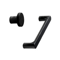Black Lacquered Wood "Pinta" Cabinet Knob and Drawer Pulls Euro • Knobs