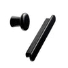 Black Stained Wood "Classis" Cabinet Knob and Drawer Pull Euro • Knobs