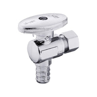 1/2" PEX Crimp x 3/8" OD Compr. Angle Stop Valve, 1/4 Turn (Lead Free) Plumbingsell