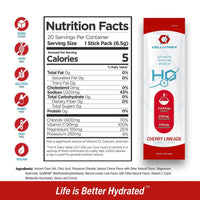 H2O ELECTROLYTES™ - Cherry Limeade | Zero Sugar Electrolyte Powder Cellutrex