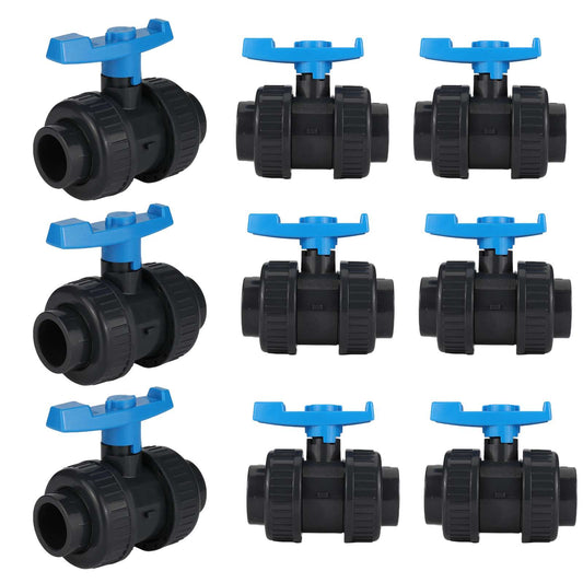 10 Pcs 4" PVC True Union Ball Valve SCH 40/80