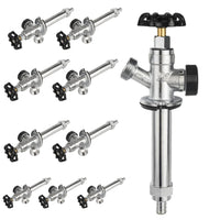 10 Pcs 1/2" PEX Crimp x 3/4" Hose Bibb, 4" Anti Siphon Frost Free Sillcock Plumbingsell