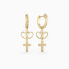 Love And Faith Cross Earrings vanimy