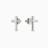 Crown of Thorns Cross Stud Earrings vanimy