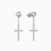 Cord Cross Dangle Earrings vanimy
