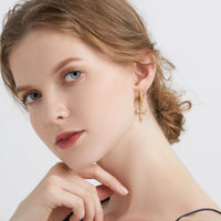 Byzantine Faith Cross Huggie Hoop Earrings vanimy