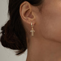 Cutout Double Cross Earrings vanimy