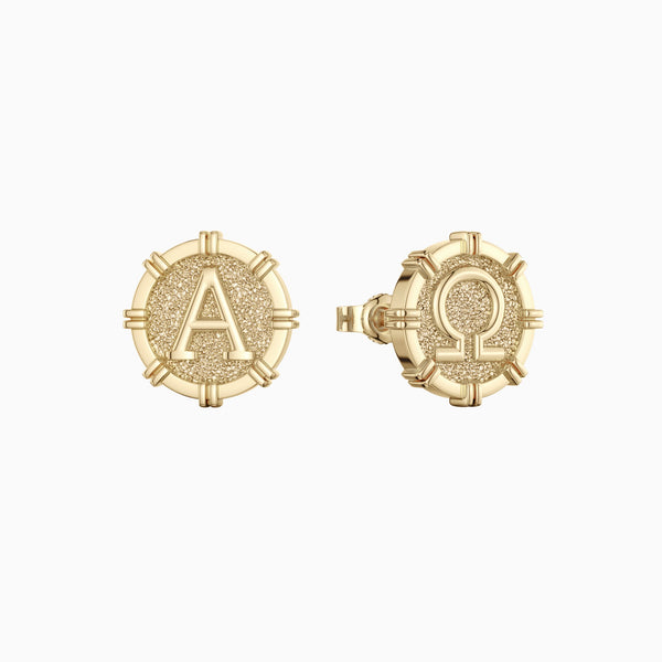 Alpha Omega Stud Earrings vanimy