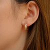 Promised Land Earth's Bloom Half Hoop Stud Earrings