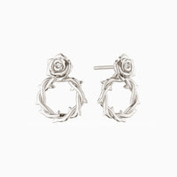 Crown of Thorns Rose Stud Earrings vanimy