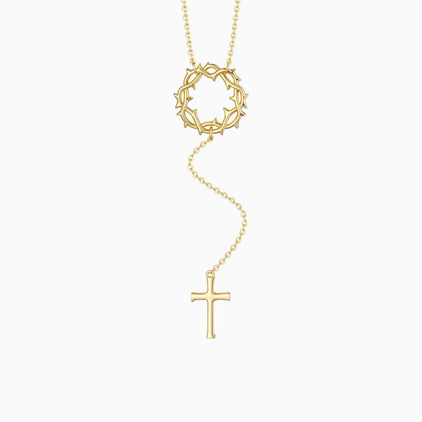 Cross Crown of Thorns Necklace vanimy