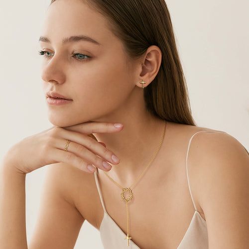 Cross Crown of Thorns Necklace vanimy