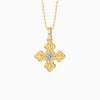 Byzantine Fleur De Lis Cross Pendant Necklace vanimy