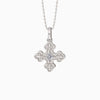 Byzantine Fleur De Lis Cross Pendant Necklace vanimy