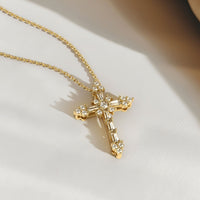 Byzantine Faith Cross Pendant Necklace vanimy