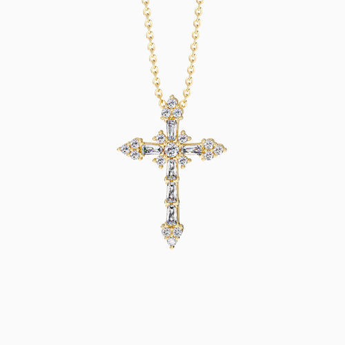 Byzantine Faith Cross Pendant Necklace vanimy