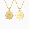 Alpha Omega Fleur-de-Lis Cross Medallion Necklace vanimy