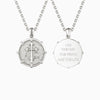 Alpha Omega Fleur-de-Lis Cross Medallion Necklace vanimy