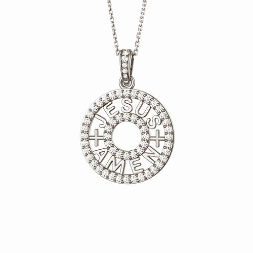 Jesus Amen Cross Pendant Necklace vanimy