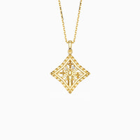 Parable of the Lamp Under a Bushel Candle Star Pendant Necklace vanimy