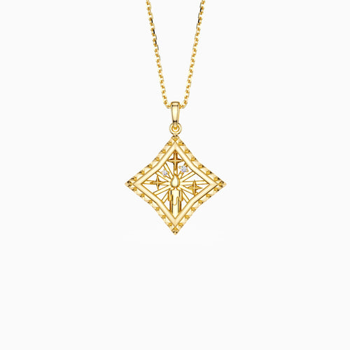 Parable of the Lamp Under a Bushel Candle Star Pendant Necklace vanimy