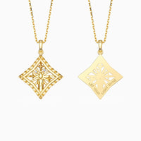 Parable of the Lamp Under a Bushel Candle Star Pendant Necklace vanimy