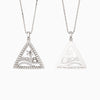 Parable of the Wise and Foolish Builders Triangle Pendant Necklace vanimy