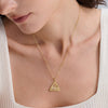 Parable of the Wise and Foolish Builders Triangle Pendant Necklace vanimy