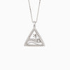Parable of the Wise and Foolish Builders Triangle Pendant Necklace vanimy