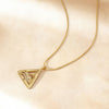 Parable of the Wise and Foolish Builders Triangle Pendant Necklace vanimy