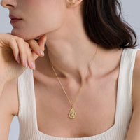 Parable of the Workers in the Vineyard Dove Cross Pear Pendant Necklace vanimy