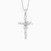 Floral Cross March Daffodil Birth Flower Necklace