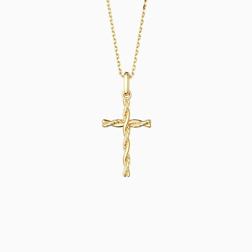 Interwoven Knot Cross Pendant Necklace