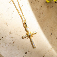 Guiding Star Cross Pendant Necklace vanimy