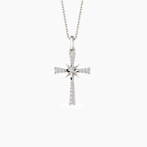 Guiding Star Cross Pendant Necklace vanimy