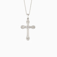 Baroque Cross Pendant Necklace