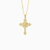 Fleur-de-Lis Radiance Cross Pendant Necklace vanimy