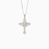 Fleur-de-Lis Radiance Cross Pendant Necklace vanimy