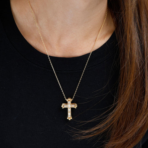 Versatile Cross Duo Set Pendant Necklace