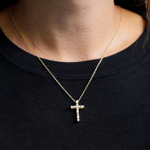 Versatile Cross Duo Set Pendant Necklace