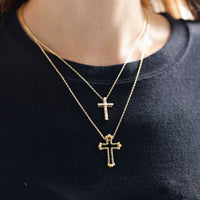 Versatile Cross Duo Set Pendant Necklace