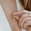 Double Heart And Cross Ring