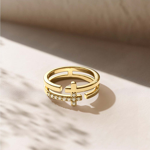 Tiered Cross Ring vanimy