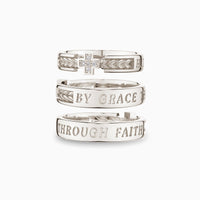 By Grace Through Faith Cross Statement Ring vanimy