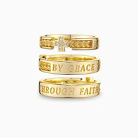 By Grace Through Faith Cross Statement Ring vanimy