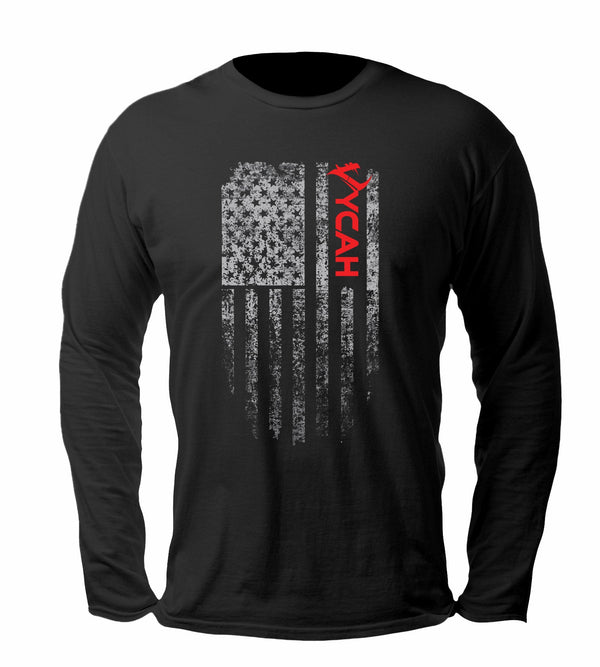 Vycah Vintage Flag Long Sleeve - Black Vycah