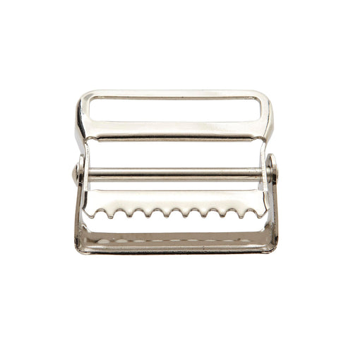 2" Nickel Plated Tongueless Hinge Web Strap Buckle RatchetStrap.Com